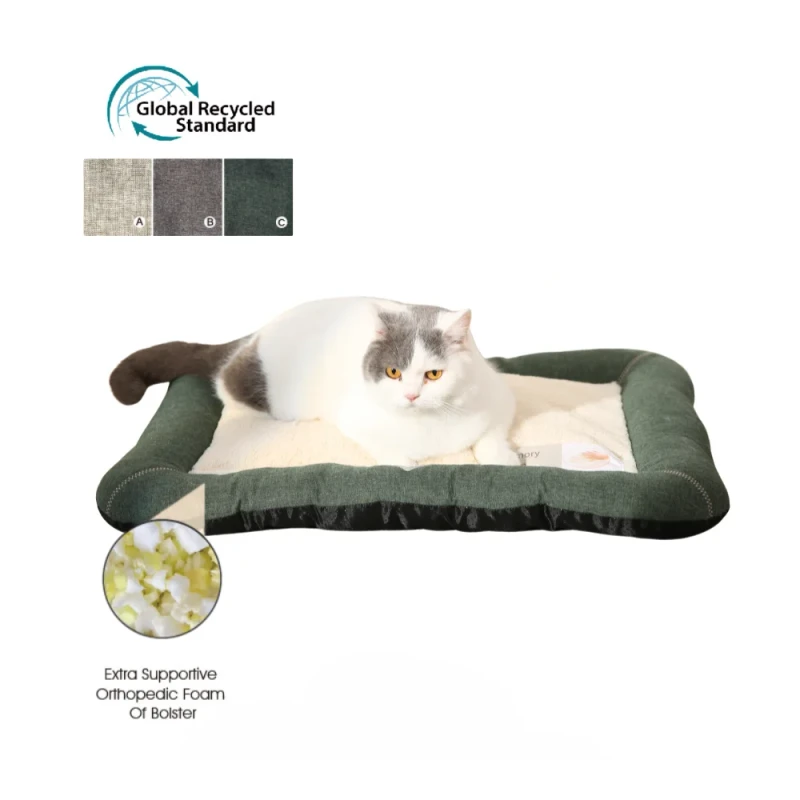 Cozy-Linen-Style-Pet-Bed-Comfort-for-Cats-and-Dogs