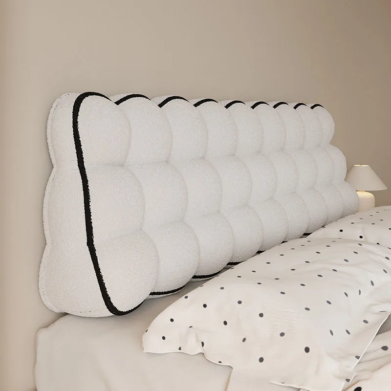 Cream-Style-Triangular-Snow-Ball-Headboard-Cushion-Bed-Rest-Pillows-Generous-Bedroom-No-Wash-Soft-Reading-Bedding-Set