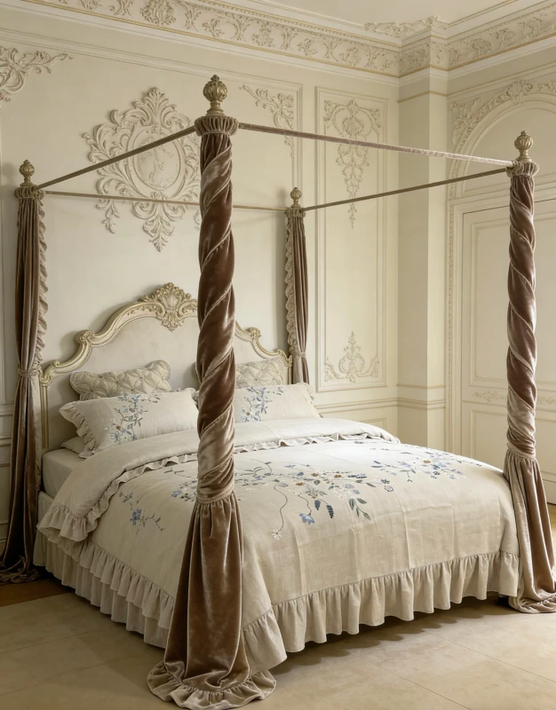 Custom-100-Hemp-Bedding-Set-4Pcs-With-Bed-Skirt-Heavy-Embroidery-Design-Breathable-Antibacterial-Eco-Friendly