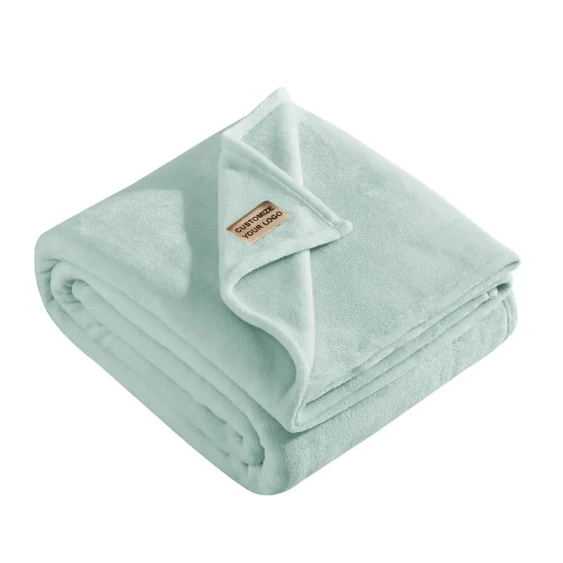 Custom-100-Polyester-Flannel-Blanket-PU-Leather-Label-Luxury-Fleece-Throw-Cozy-Solid-Color-Bed-Gift-Blanket