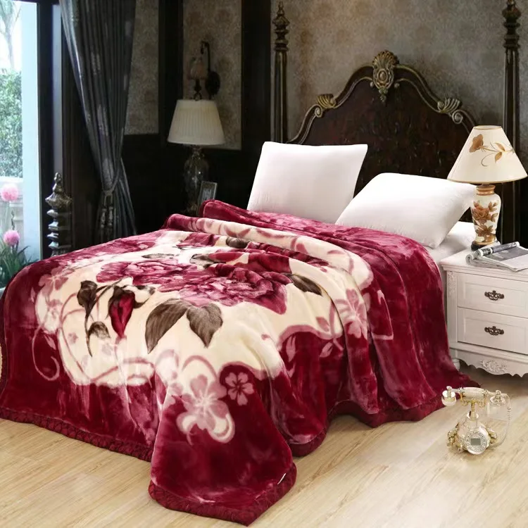 Custom-2Ply-Korean-Printed-Heavy-Raschel-Blankets-Cozy-Flannel-Fleece-Couple-Blanket-for-Bed-Winter-Double-Queen-King-Size-6kg