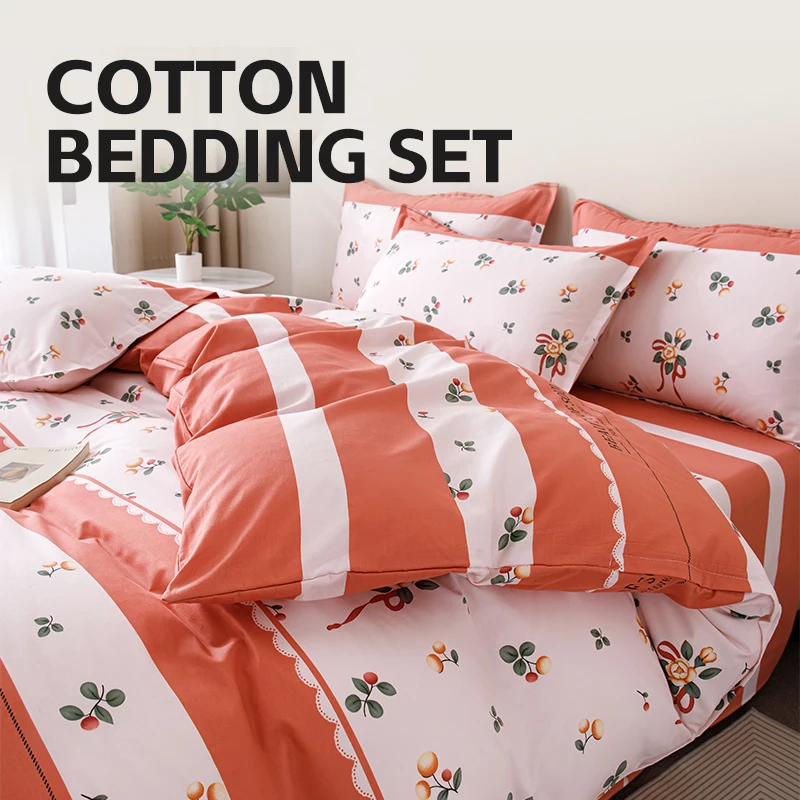 Custom-4-Pcs-Bed-Sheet-Duvet-Cover-100-Cotton-Bedding-Set-King-Size-Queen-Size-Full-Sheets-Super-Soft-5