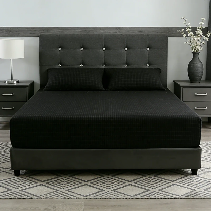 Custom-Black-Grounding-Sheets-15-Deep-Pocket-Grounded-Bedding-Cover-Flat-Fitted-Earthing-Sheets