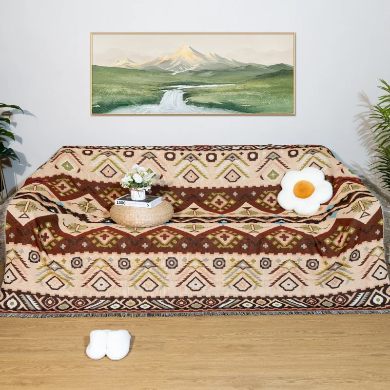 Custom-Bohemian-Designer-Tapestry-Woven-Jacquard-Bed-Sheet-and-Sofa-Blanket-for-Decorative-Use