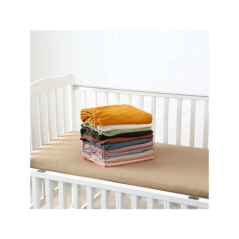 Custom-Breathable-Solid-Color-100-Cotton-Muslin-Crib-Bed-Sheets-for-Baby-Bed