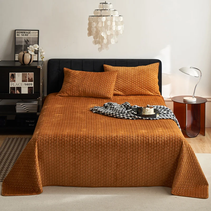 Custom-Color-100-Natural-Flannel-Fleece-Bedspread-Quilt-Set-Soft-Close-to-Skin-Coverlets-Cotton-Perfect-Holiday