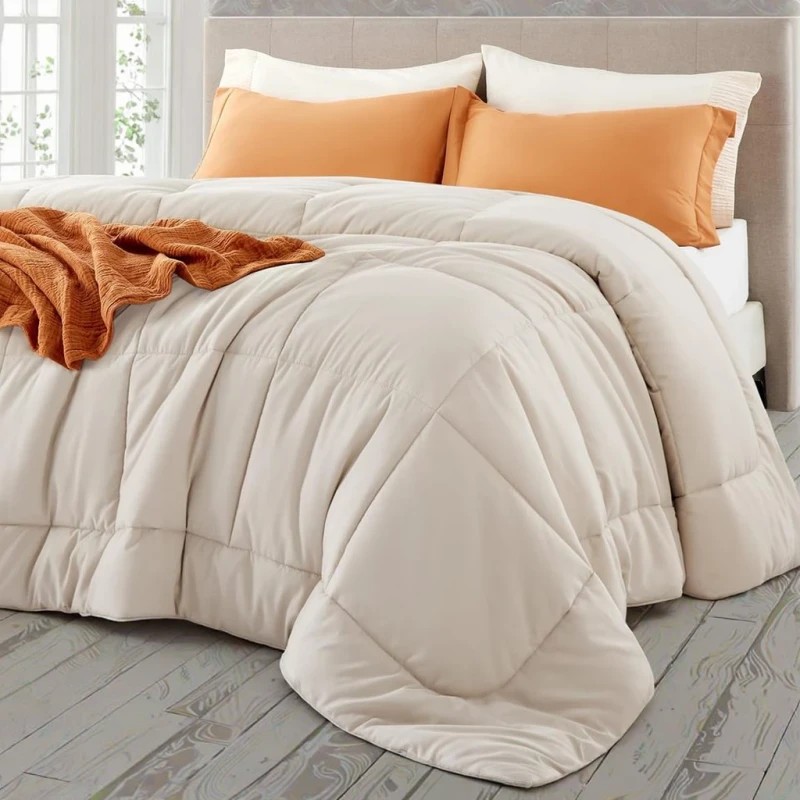 Custom-Color-All-Season-Queen-Size-Alternative-Bedding-Hypoallergenic-Quilted-Comforter-Duvet-Insert-Simple-Style-for-Hotels