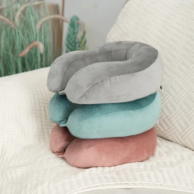 Custom-Comfort-Ergonomic-U-Shape-Cervical-Support-Magnetic-Therapy-Memory-Foam-Anti-Snore-Lightweight-Neck-Pillow-Travel