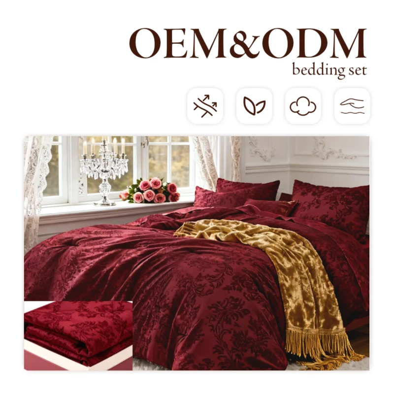 Custom-European-Bedding-Set-Queen-King-Size-Four-piece-Set-1Quilt-Cover-2Pillowcases-1Fitted-Sheet