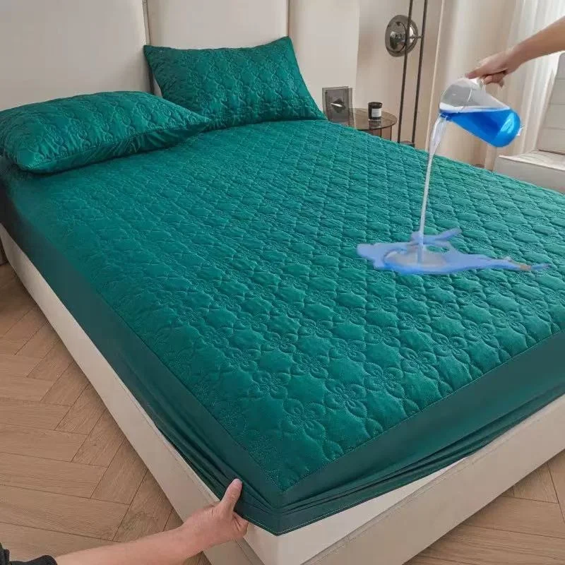 Custom-Fabric-Bed-Mat-Folding-Waterproof-All-Season-Machine-Washable-Anti-Dust-Mite-Plain-Style-for-Comfort-and-Style