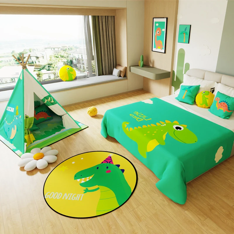 Custom-Floral-Printed-Bedding-Set-for-Kids-Bedroom-Comfortable-Modern-Style-for-Hotel-Childrens-Rooms