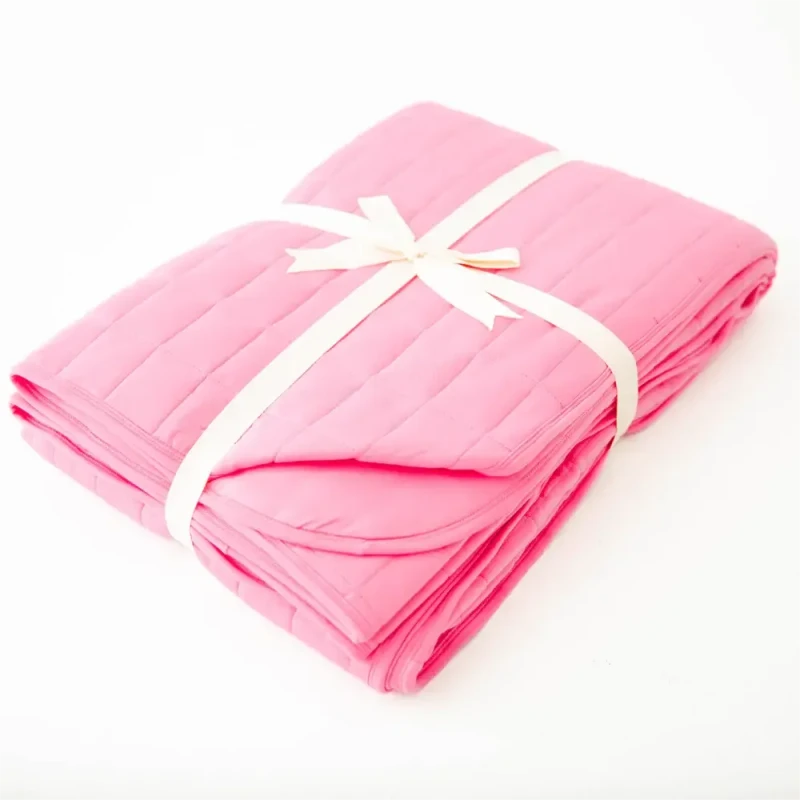 Custom-GOTS-Knitted-Kids-Quilt-Super-Soft-1.0-Tog-New-Born-Baby-Comfort-Blanket-Plain-Color-Cotton-for-Winter