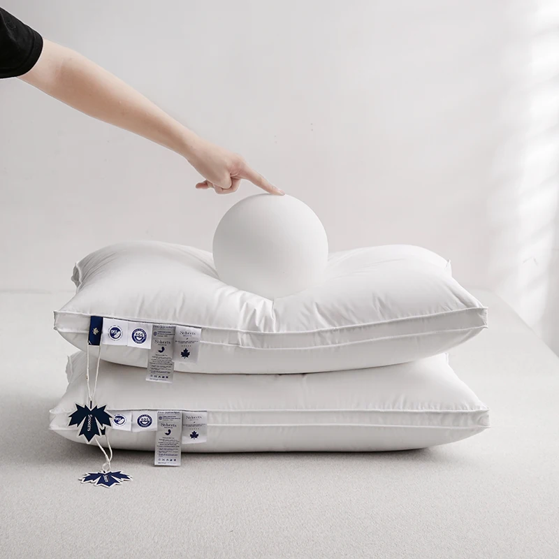 Custom-Genuine-Fill-Goose-Duck-Feather-and-100-Goose-Down-Pillow-White-Pillows-Hotel-Quality-Queen-Size-Inserts
