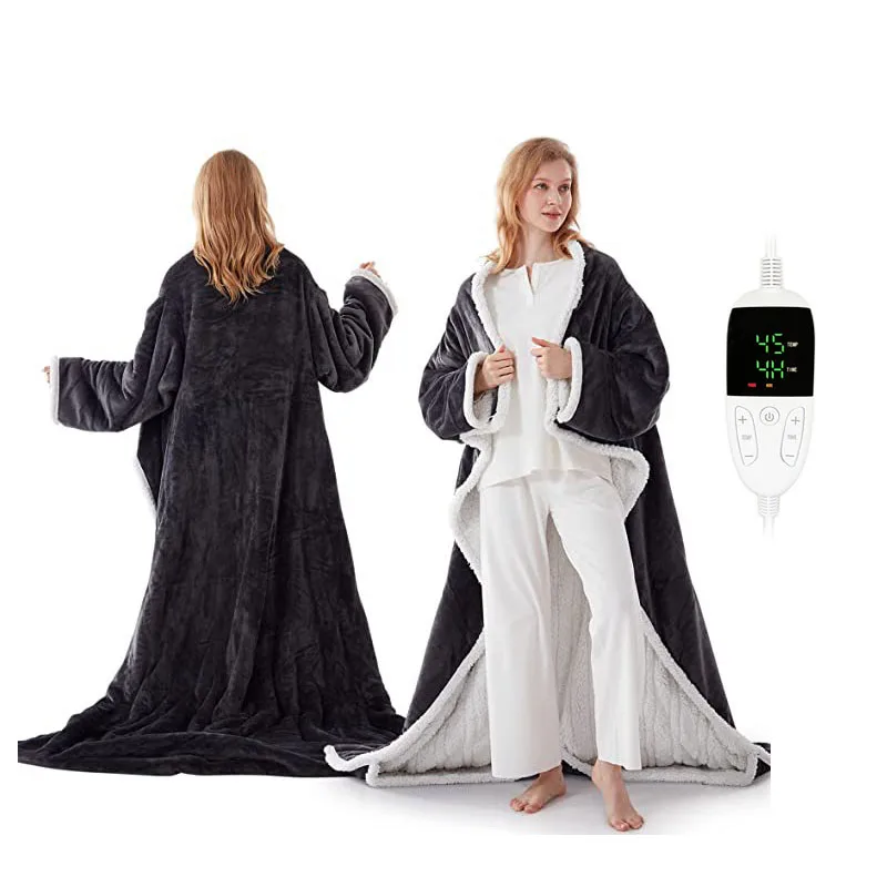 Custom-High-End-Flannel-Sherpa-Electric-Throw-Blanket-for-Winter-Washable-Warm-Heating-with-Temperature-Control