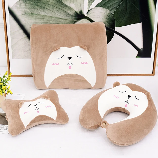 Custom-High-Quality-Breathable-Memory-Foam-Reading-Bed-Rest-Neck-Pillow-Set-Car-Back-Cushion-Included