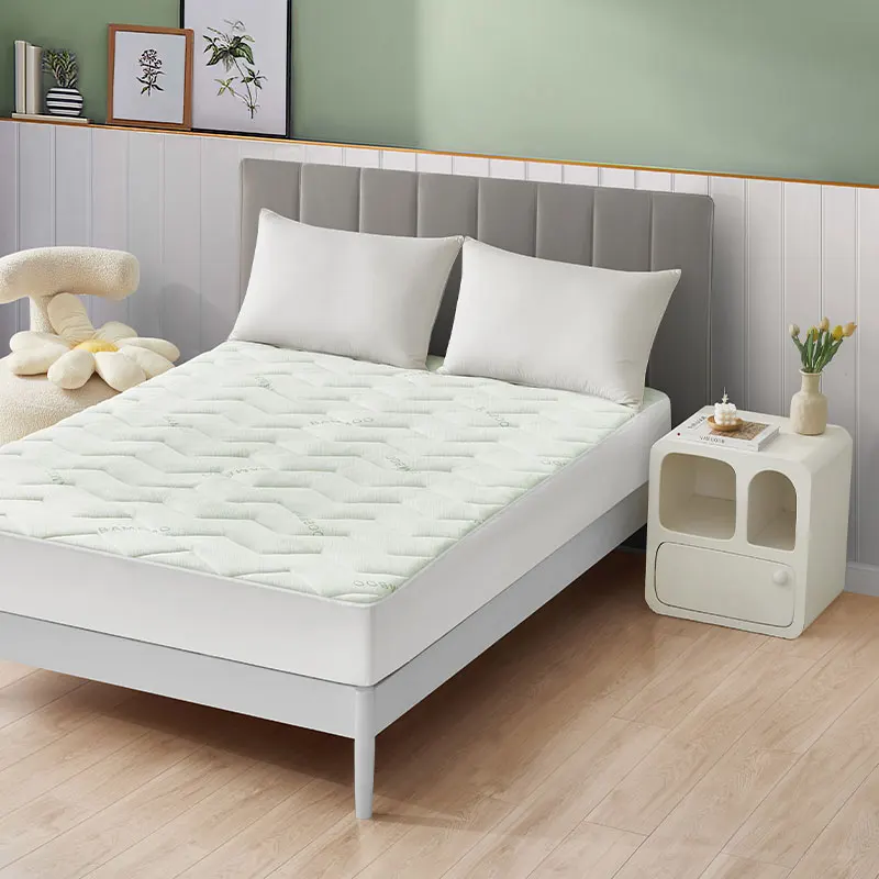 Custom-Hotel-Waterproof-Mattress-Protector-Anti-Dust-Mite-Quilted-Waterproof-Mattress-Protector