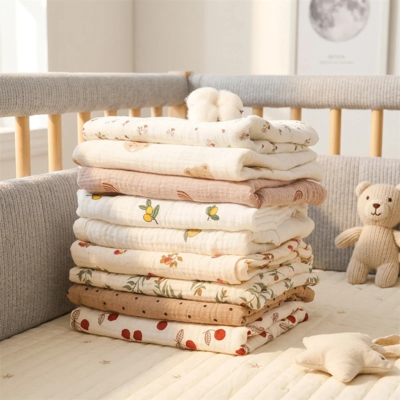 Custom-Label-100-Cotton-Photography-Props-Newborn-Bedding-Sheet-Floral-Muslin-Swaddle-Receiving-Blanket