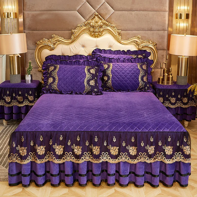 Custom-Lace-Design-Homes-Textile-Polyester-Fabric-Quilt-Cover-Bed-Sheet-Bed-Skirt-Set