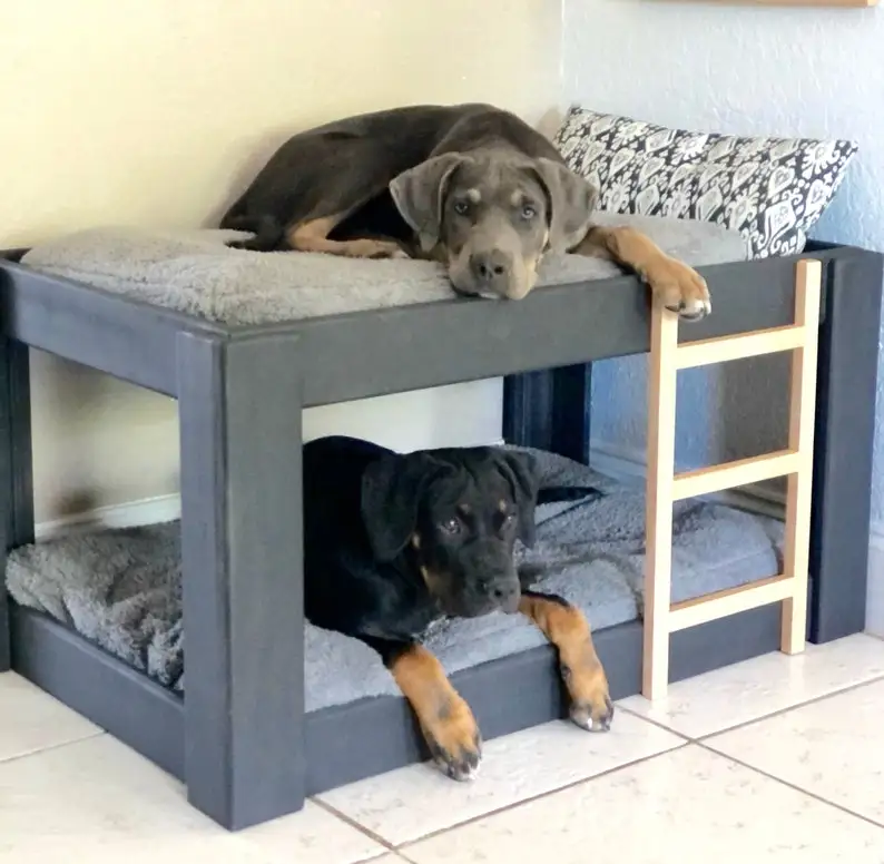 Custom-Large-Indoor-Wooden-Dog-Kennel-Velvet-Rubber-Foam-Bamboo-Linen-Bed-for-Dogs-Bunk-Pet-Bed-for-Cats
