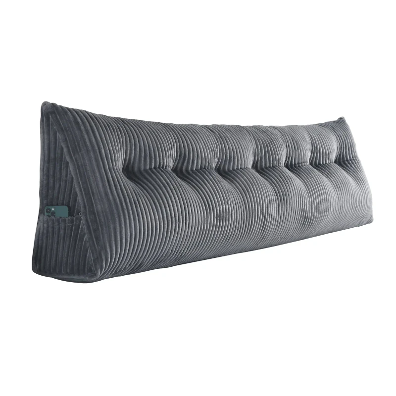 Custom-Large-Triangle-Reading-Pillow-Thickened-Bed-Rest-Headboard-Reading-Support-Wedge-Pillow