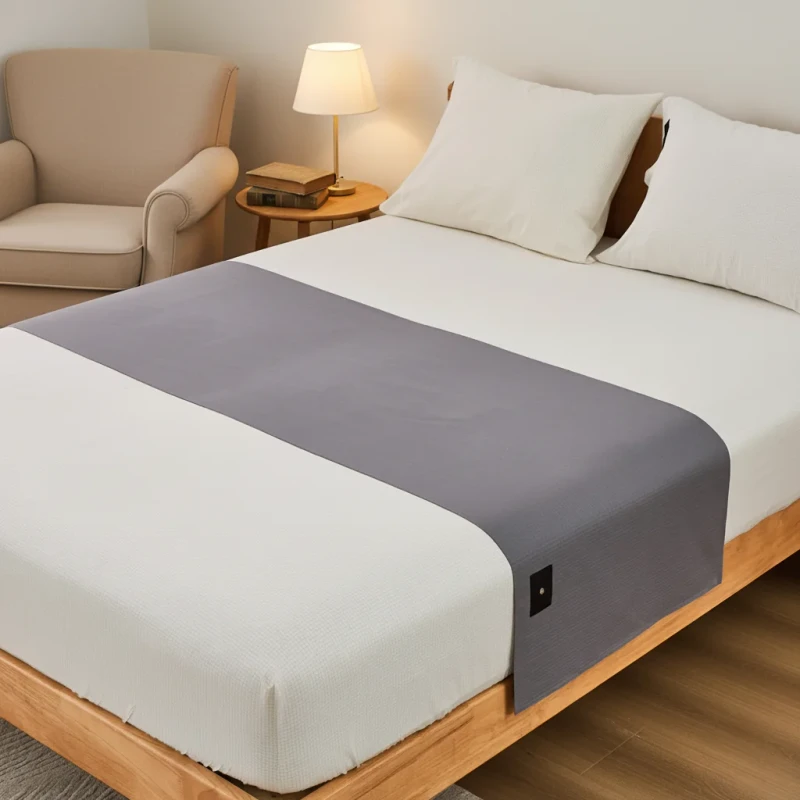 Custom-Logo-15-Silver-ESD-Conductive-Eco-Friendly-Grounding-Bed-Sheets-for-Hotel-Use-Stress-Relief-OEKO-Certified