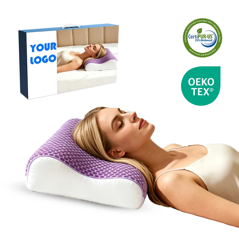 Custom-Logo-Geometric-Ergonomic-Neck-Support-Soft-Pressure-Relief-Washable-Sleepers-Home-Sleeping-TPE-Pillow