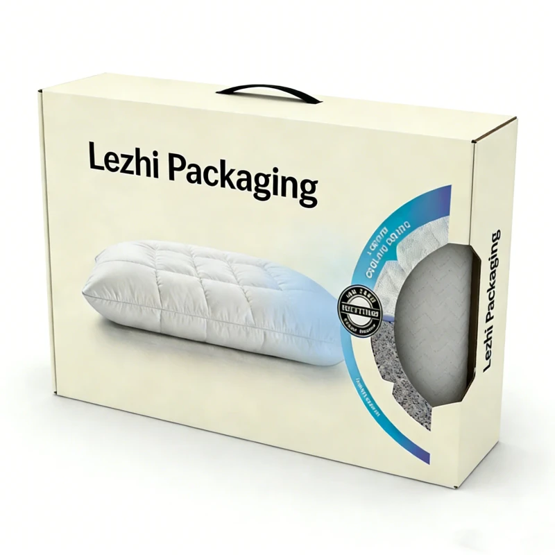 Custom-Logo-Printing-Pillow-Packaging-Box-with-Window-Corrugated-Board-Bedding-Bedclothes-Packaging-Box