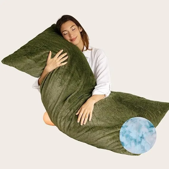 Custom-Long-Pillow-Memory-Foam-Soft-Side-Sleep-Body-Cushion-Bulk