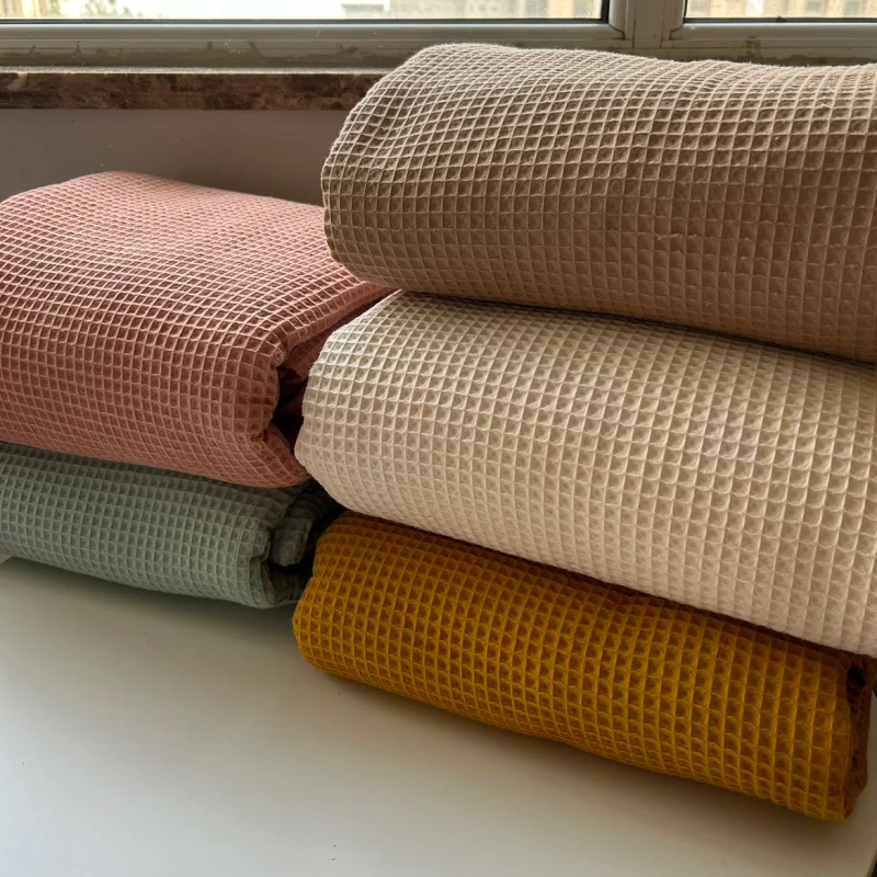 Custom-Low-MOQ-100-Cotton-Waffle-Blanket-Large-Beehive-Weighted-Blanket-Luxury-Quality