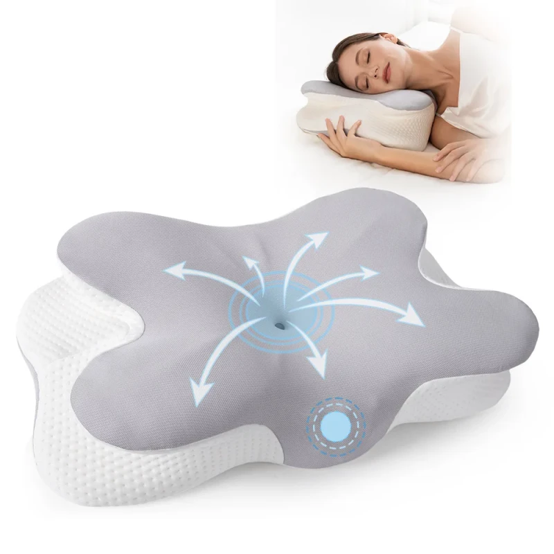 Custom-Luxury-Comfortable-Ergonomic-Butterfly-Memory-Foam-Pillow-Removable-Cover-For-Back-Side-Sleeping-OEKO-TEX