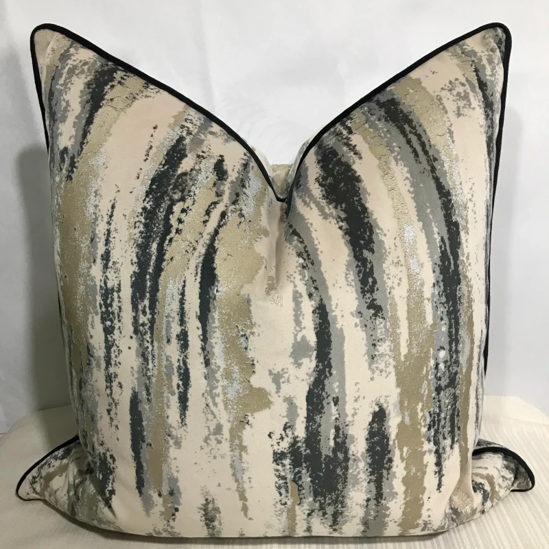 Custom-Luxury-Hotel-Throw-Pillow-Cushion-Cover-Velvet-Fabric-Woven-Printing-Soft-Textured-Black-White-Grey-Colorful-Animal