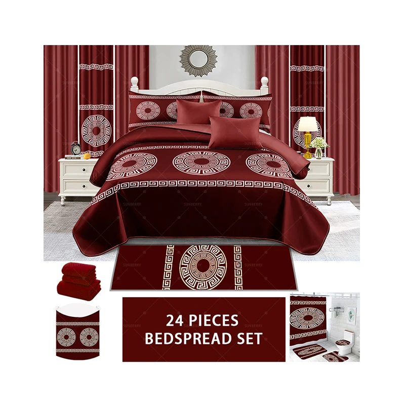Custom-Luxury-New-Design-24-PCS-Curtain-Bedding-Set-Christmas-Bed-Sheets-Cotton-Filling-Bedspread-Set-with-Matching-Bathroom-Set