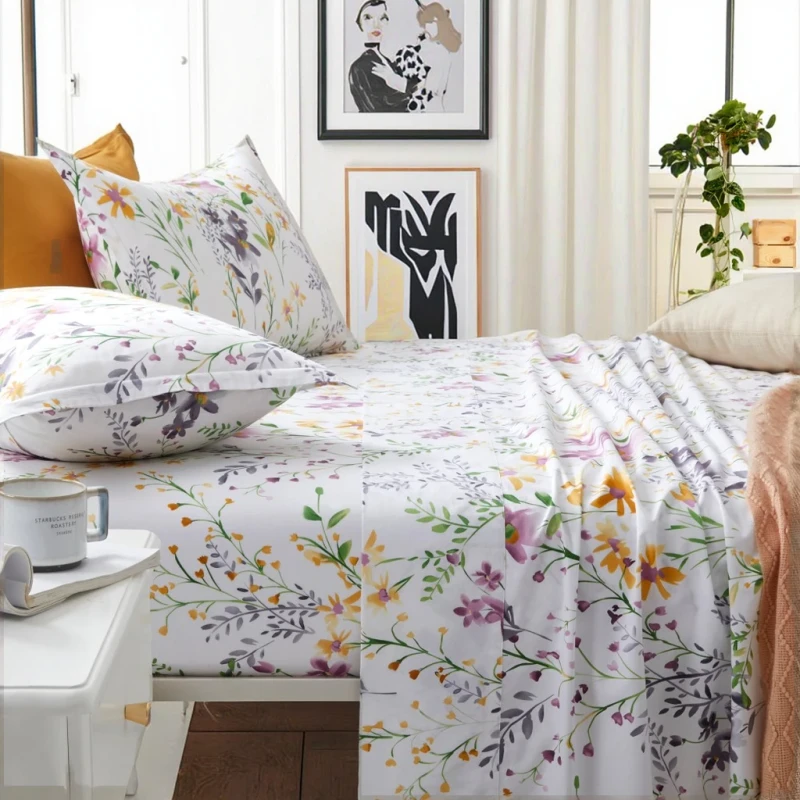 Custom-Made-100-Cotton-Duvet-Cover-Sets-Sateen-300TC-Cotton-Printed-Bed-Sheet-Set-with-Matching-Pillowcase-Curtains-4-Pieces