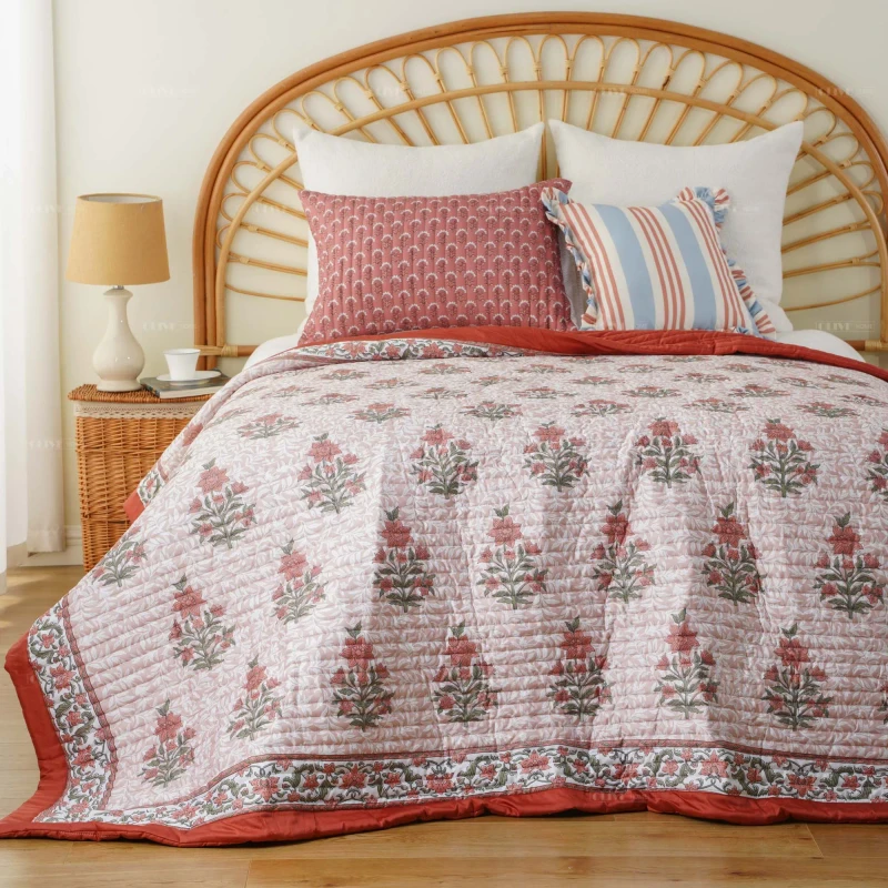 Custom-Made-Large-Size-Cotton-Sateen-Soft-Touch-Floral-Print-Quilt-Bedding-Set-Bedspread
