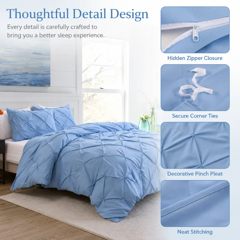 Custom-Made-Solid-Blue-Craft-Luxury-Hotel-Grade-Breathable-Anti-Fade-Decorative-Full-Complete-Duvet-Cover-Bedding-Set
