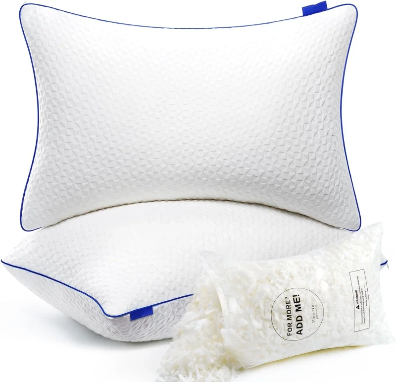 Custom-Memory-Foam-Firm-Pillows-Queen-Size-Set-of-2-Adjustable-Bed-Pillows-for-Sleeping-With-Washable-Removable-Cover