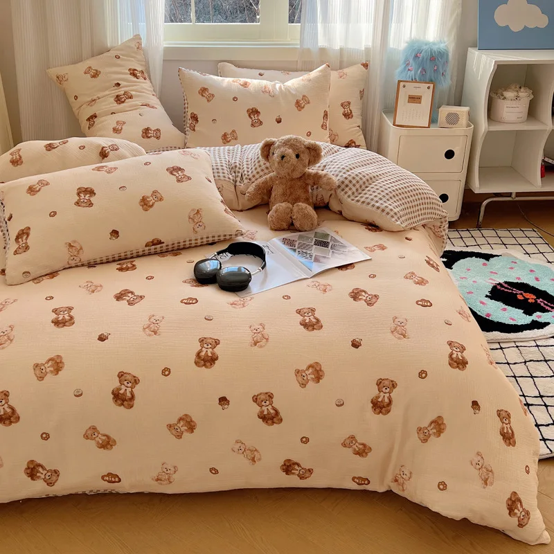 Custom-Modern-Patchwork-Kids-Bedding-Set-Childrens-Bed-Sheet-and-Duvet-Cover-Woven-Style