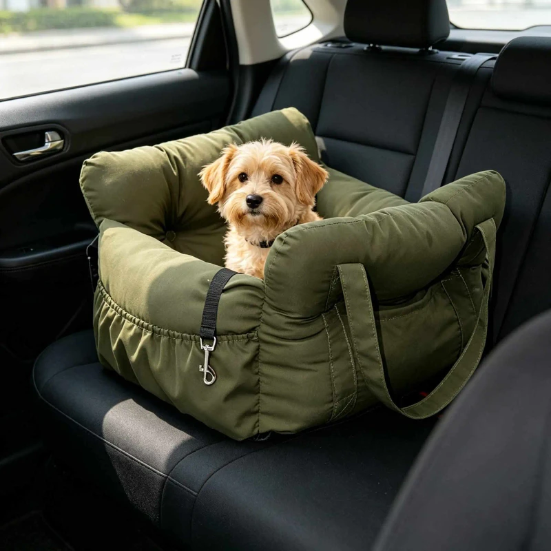 Custom-Multifunctional-Pet-Soft-Warm-Kennel-Bed-Portable-Dog-Car-Seat-Bed-Washable-Dog-Car-Booster-Seat-for-Travel