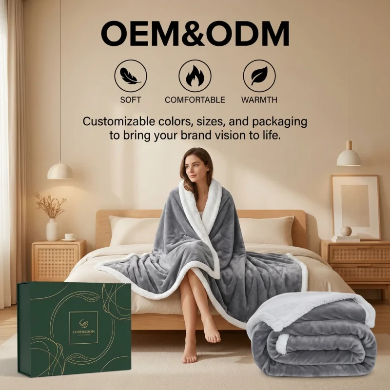 Custom-OEM-ODM-Soft-Winter-Microfiber-Grey-Pink-Double-Throws-Duvet-Bed-Cover-Coral-Flannel-Sherpa-Fabric-Fleece-Blanket