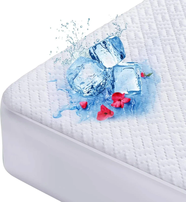 Custom-OEM-Supplier-Bamboo-Jacquard-Cooling-Fabric-Mattress-Cover-Protector-Waterproof-Mattress-Protector