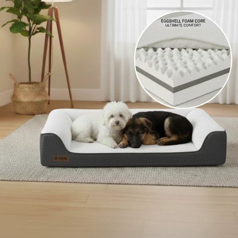 Custom-Orthopedic-Pet-Sofa-Bed-with-Memory-Foam-Anti-Scratch-and-Bite-Resistant-Washable-Cover-Good-for-Elderly-Dogs