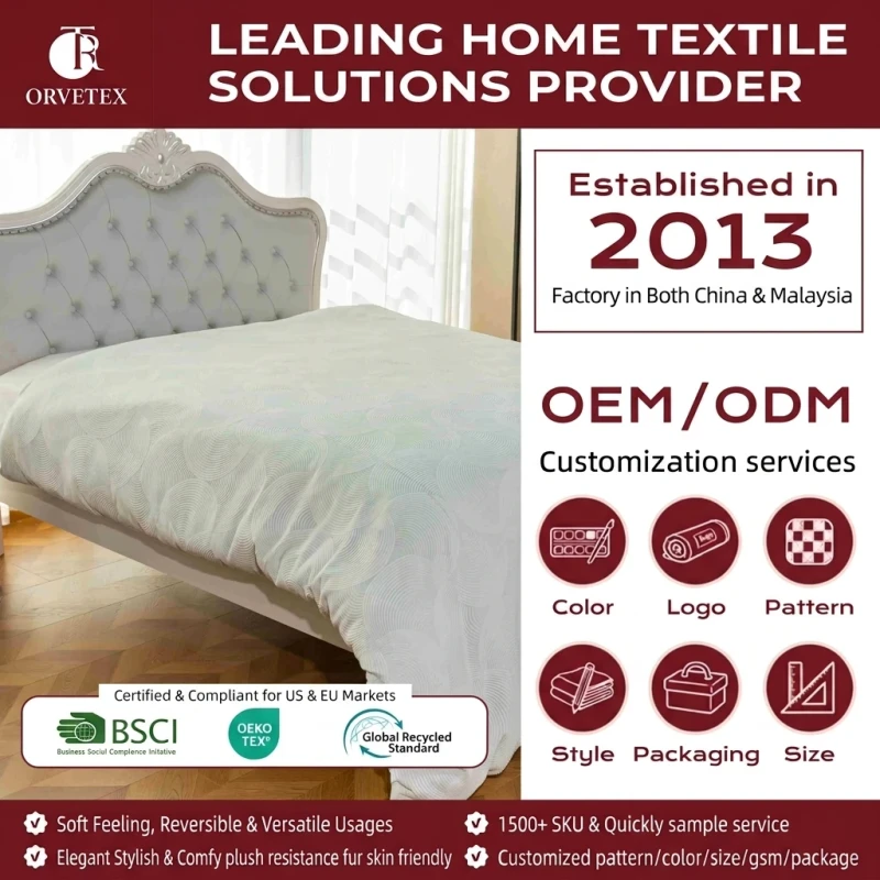 Custom-Peach-100-Poly-Quilting-Luxury-Bed-Covers-Pat-with-Hotel-Home-Bed