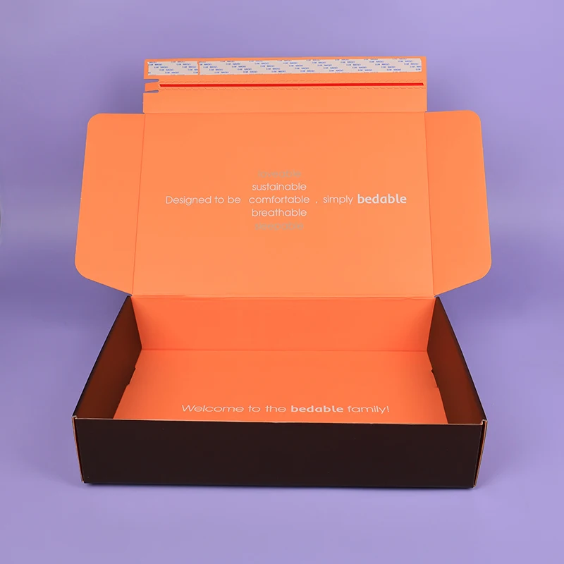 Custom-Personalized-Big-Paper-Box-Brown-Bedding-Packaging-Self-Seal-Mailer-Corrugated-Shipping-Box-with-Tear-Strip