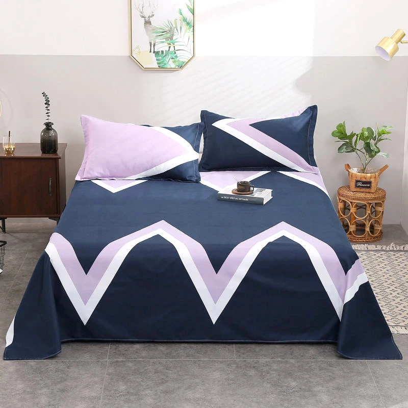 Custom-Printed-Floral-Bedspread-Bedding-Set-Cotton-Fabric-4-6pcs-Queen-Size-Bed-Sheet-Set-With-Pillow
