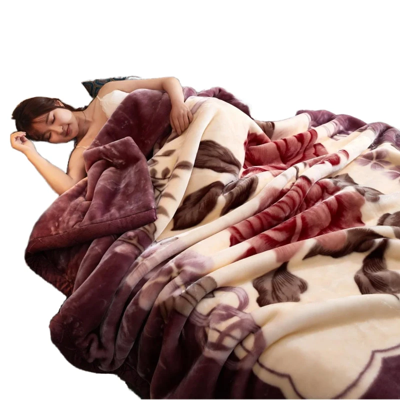 Custom-Printed-Four-Seasons-100-Polyester-Non-Toxic-Lightweight-Raschel-Blankets-Woven-Technique-for-Travel-Use