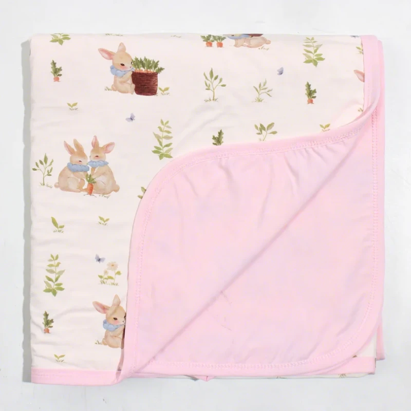 Custom-Printed-Korean-Soft-Bamboo-Fiber-Baby-Blankets-2-Knitted-200TC-Newborn-Swaddle-Breathable-Nursery-Bedding-Cartoon-Spring