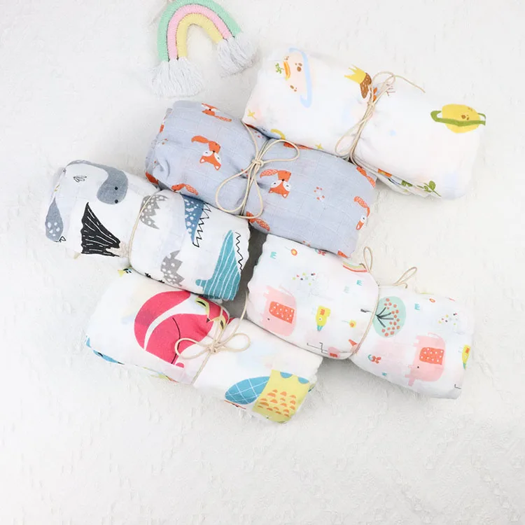 Custom-Printed-Organic-Cotton-Baby-Blanket-Muslin-Swaddle-Infant-Swaddle-Blankets-Bamboo-Kids-Bedding