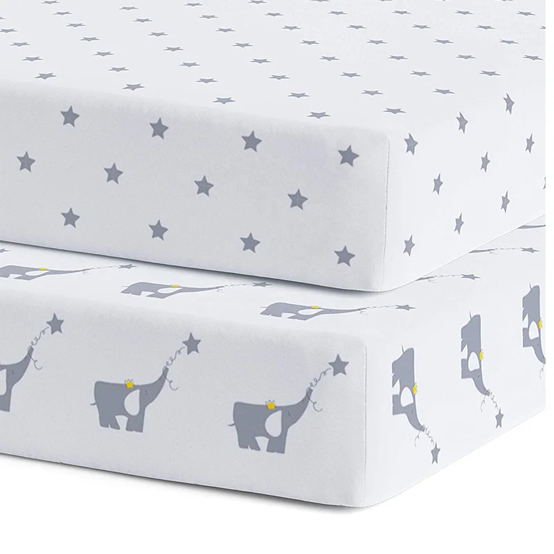 Custom-Printing-Soft-Kids-Baby-100-Organic-Nature-Cotton-Pillowcase-Crib-Bedding-Sheet-Set
