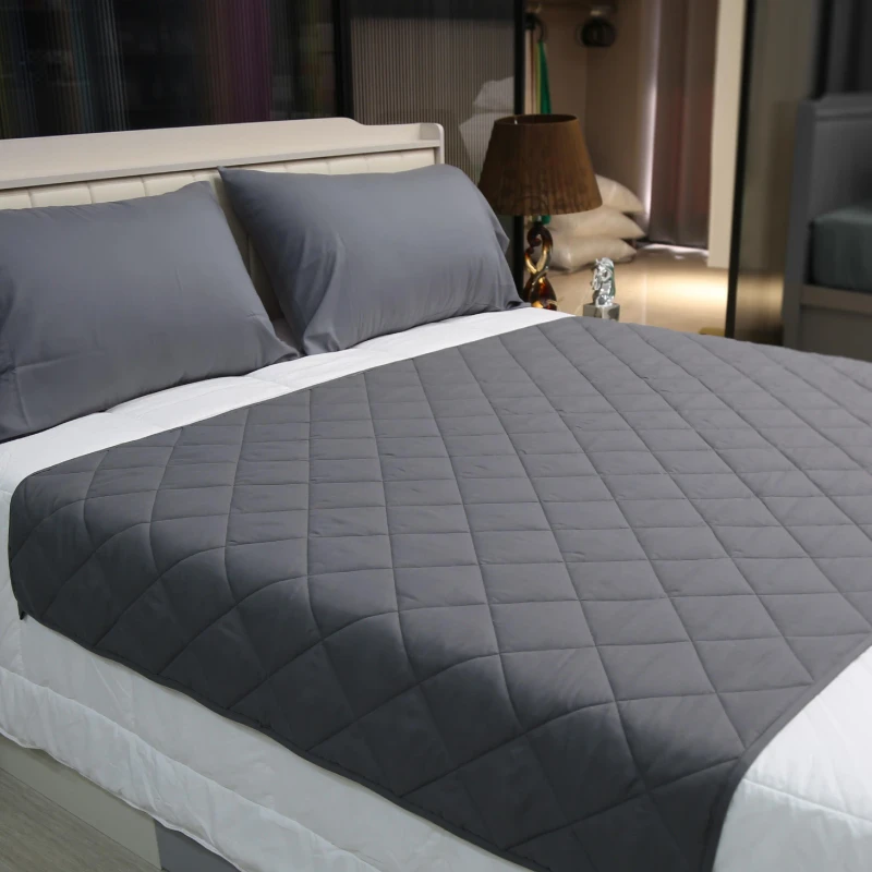 Custom-Size-100-Cotton-Weighted-Blanket-Heavy-Quilted-Foldable-European-Style