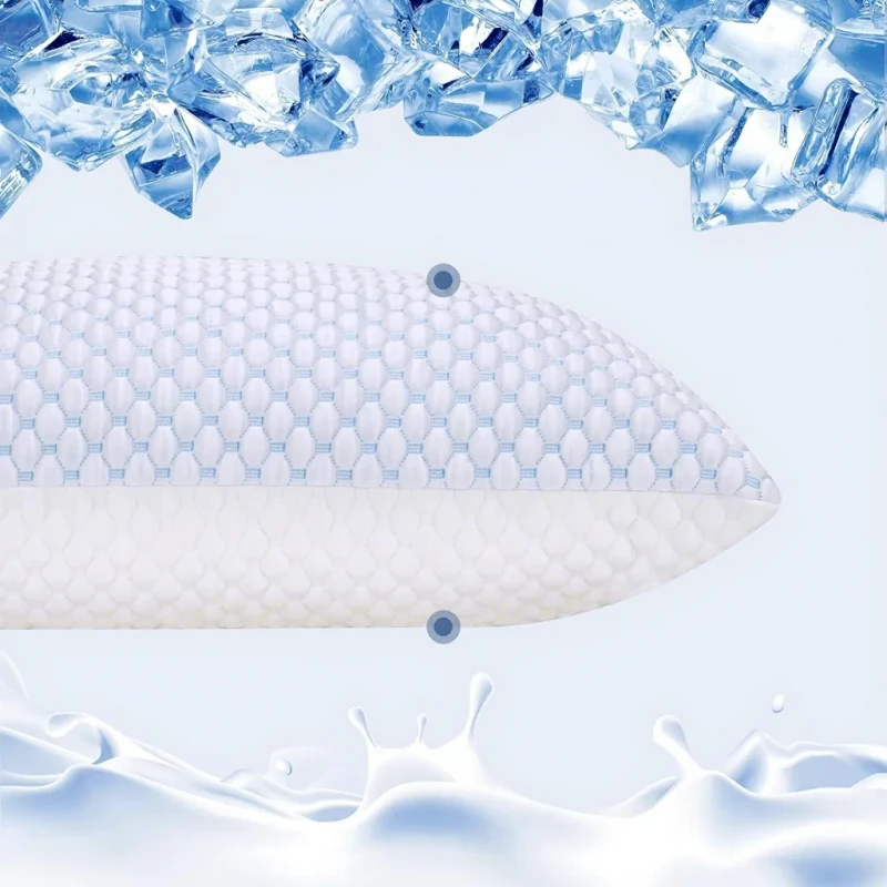 Custom-Size-Bed-Pillows-2-Pack-Adjustable-Shredded-Memory-Foam-Neck-Support-with-Solid-Plant-Pattern-for-Sleep